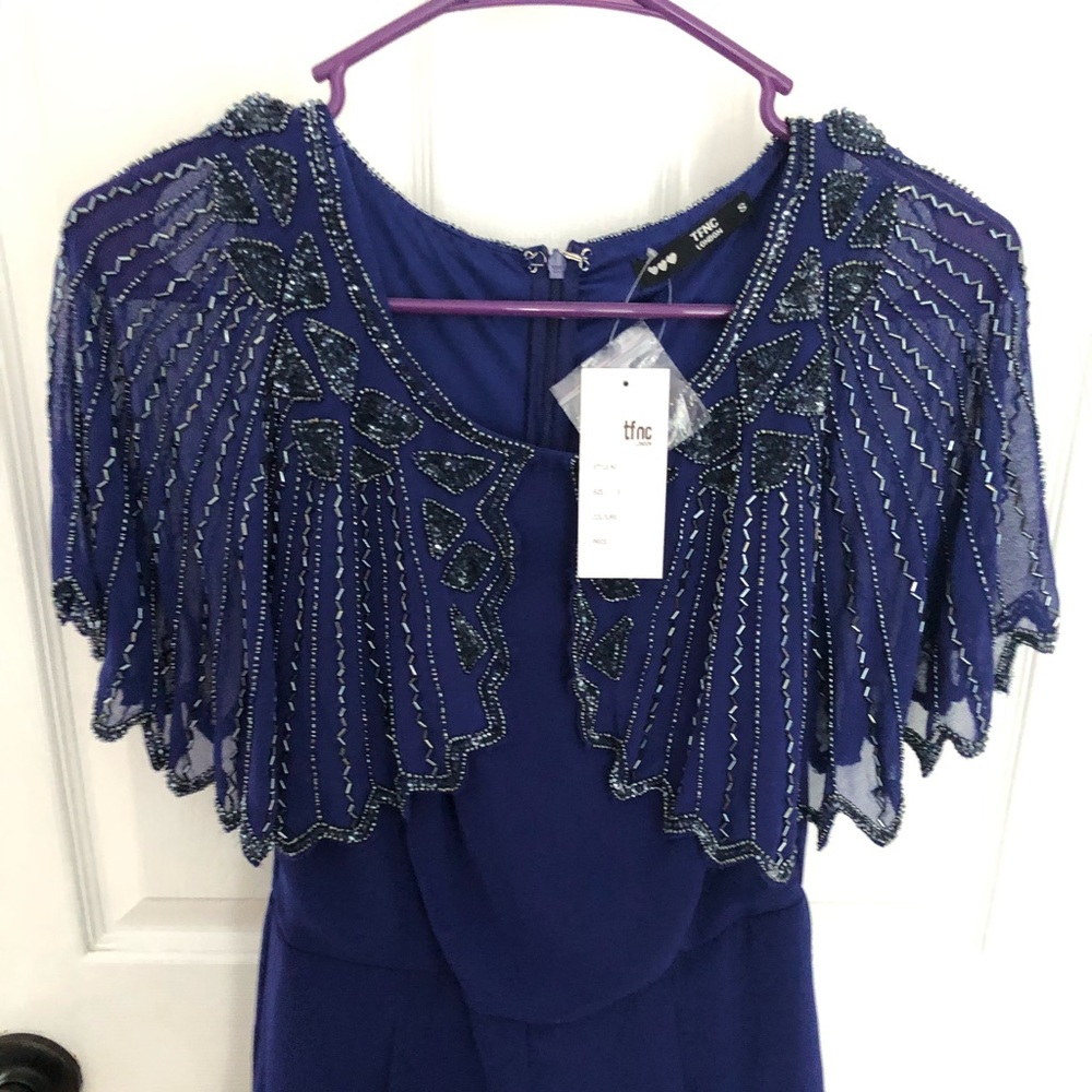 NEVER WORN WITH TAG Romper Blue Beaded